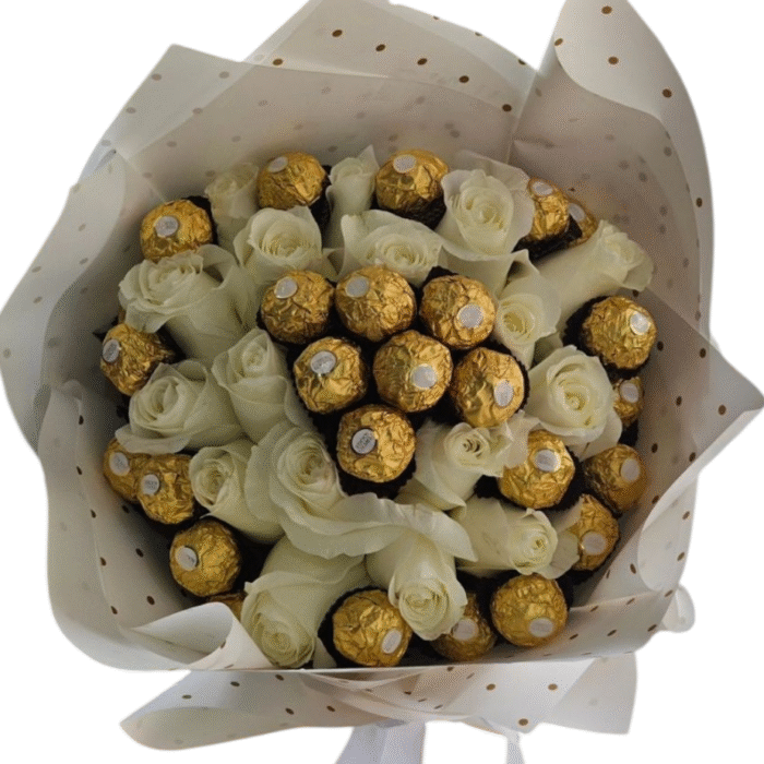 bouquet de fleurs chocolat